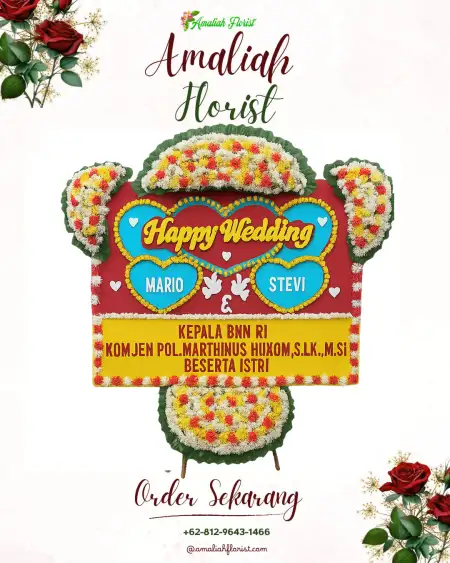 Papan Bunga Pernikahan Bergas Kidul